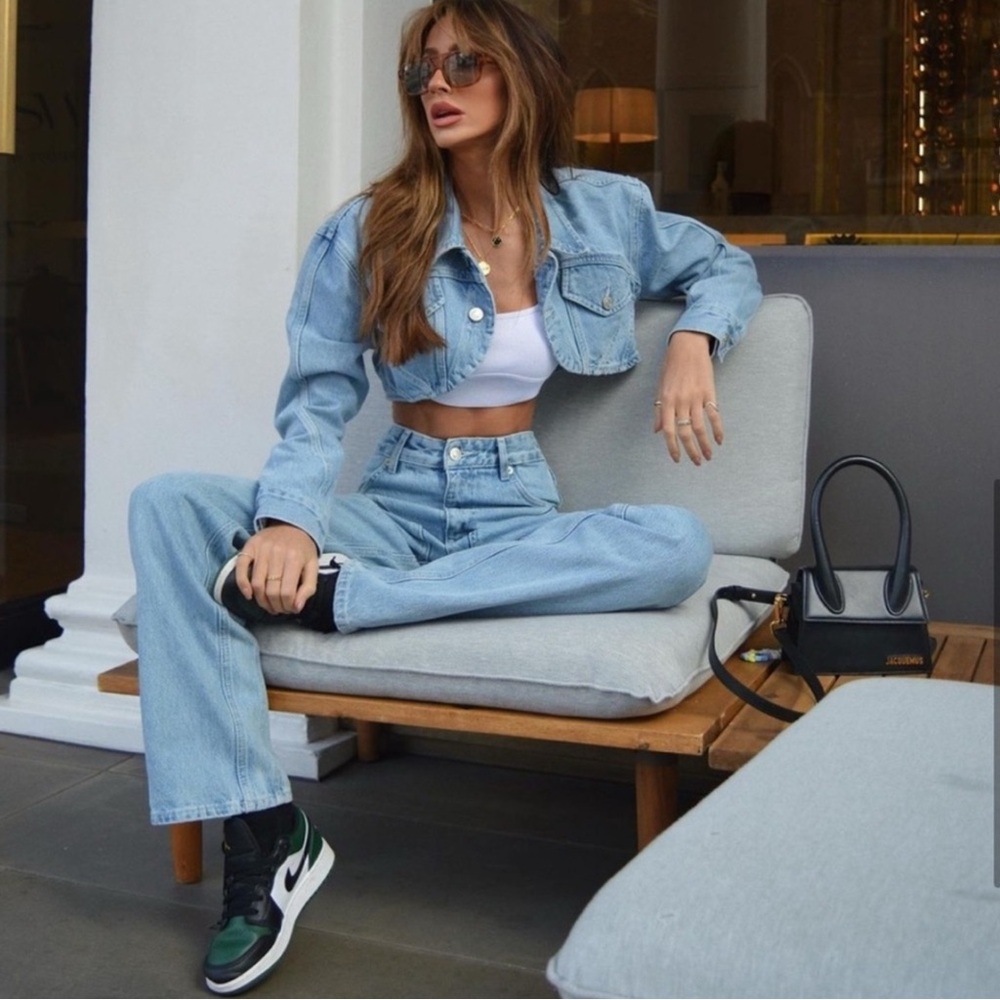 Zara NWT Cropped Denim Jacket - Picture 8 of 12